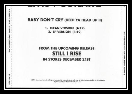 Baby Don't Cry (Keep Ya Head Up II) Ringtone Download Free